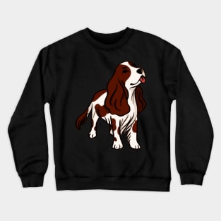 Liver and white Cocker spaniel Crewneck Sweatshirt